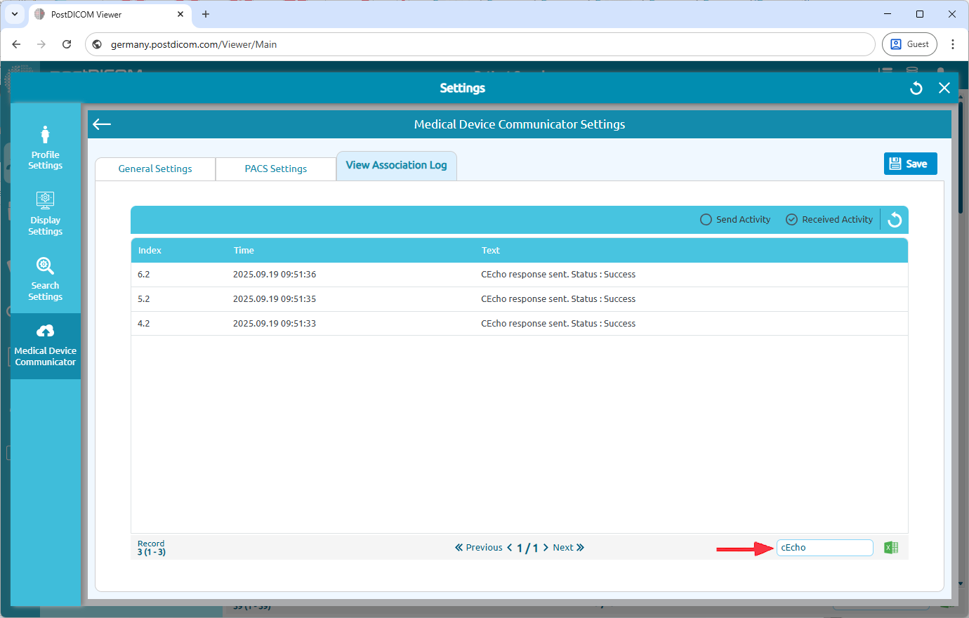 Editing Medical Device Communicator (MeDiC) PACS Server Settings for MacOS